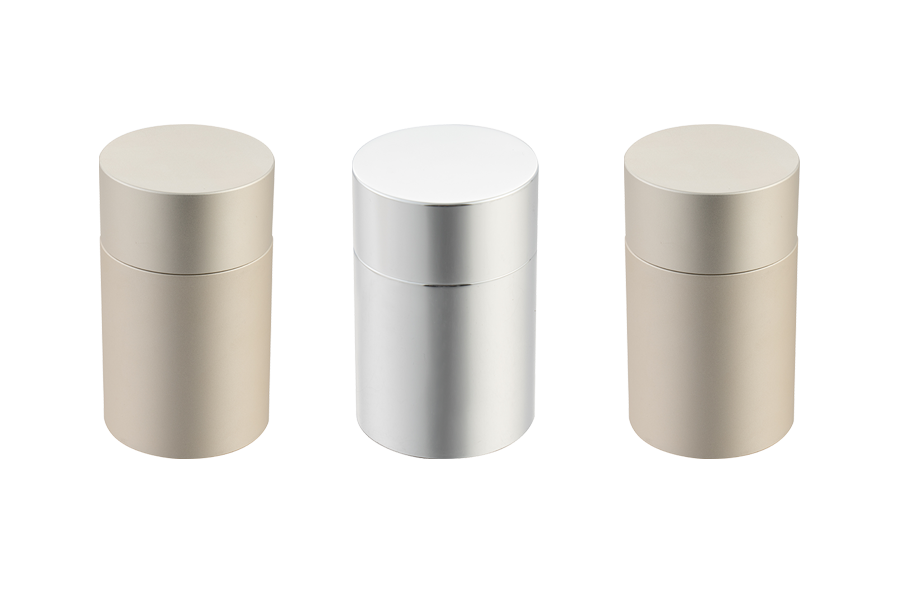 Aluminum Portable Tea Storage Jar Cylindrical Sealed Jar